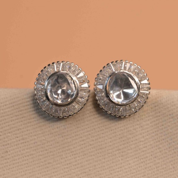 Moissanite Sterling Silver Stud Earrings for Modern Elegance Moissanite Sterling Silver Stud Earrings for Modern Elegance