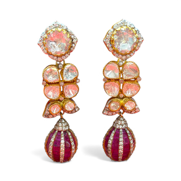 Modern Sterling Silver Drop  Earrings