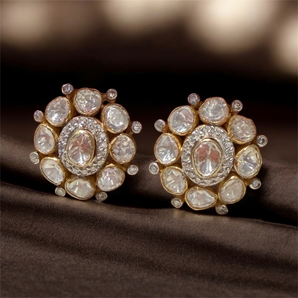 Delicate Sterling Silver Flower Earrings Studs