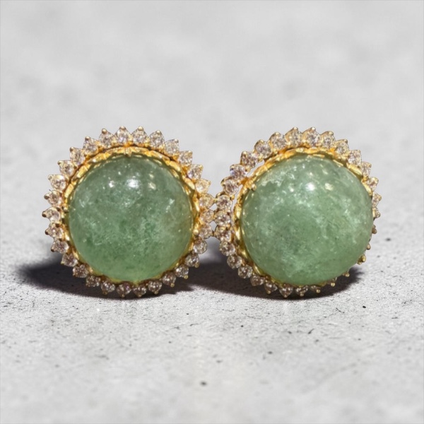 92.5 silver stud pista green colour 