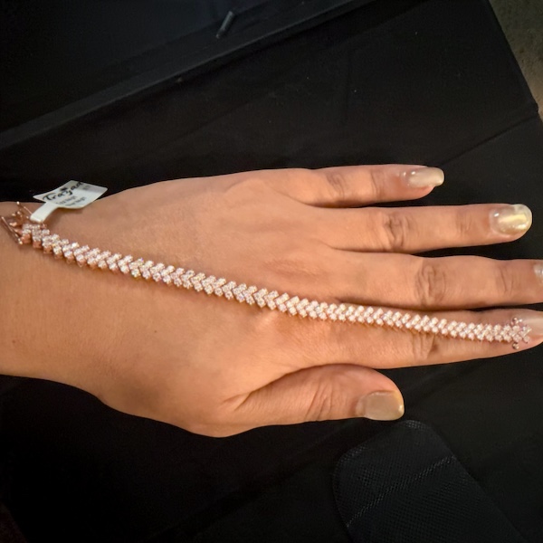 Elegant Rose Gold Diamond Tennis Bracelet