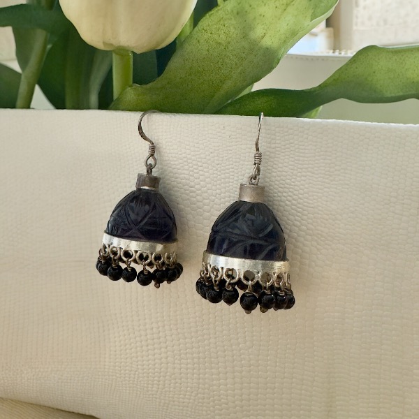 Black Jhumki Earring 