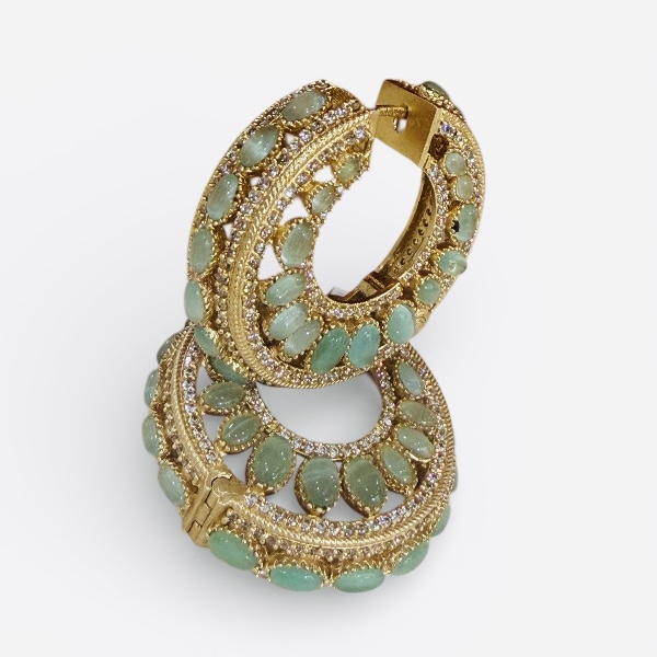 Grand Mint  Occasion Earrings  Hoops