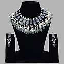 Flaunt The Exquisite Oxidised Grey Choker Set