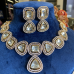 Ravishing Single Line Diamond Polki Necklace Set to complete Indo-western look