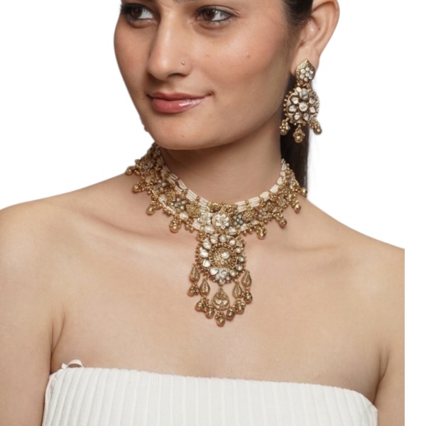 Handcrafted Traditional Antique Necklace & Earrings Set