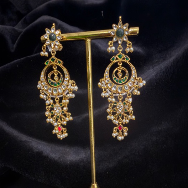 Introducing Designer Polki Meenakari Kundan Earrings Introducing Designer Polki Meenakari Kundan Earrings