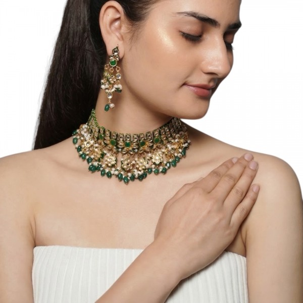 Kundan Choker necklace set  