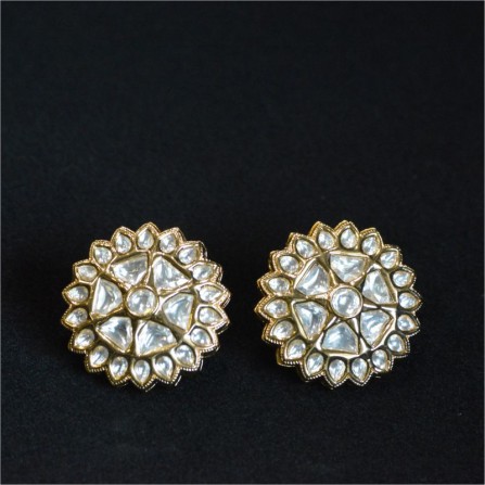 Ethnic Polki kundan Stud Earring