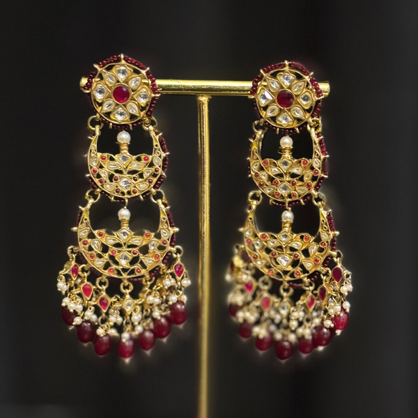Kundan Polki Earring Hand Crafted Earring Kundan Polki Earring Hand Crafted Earring