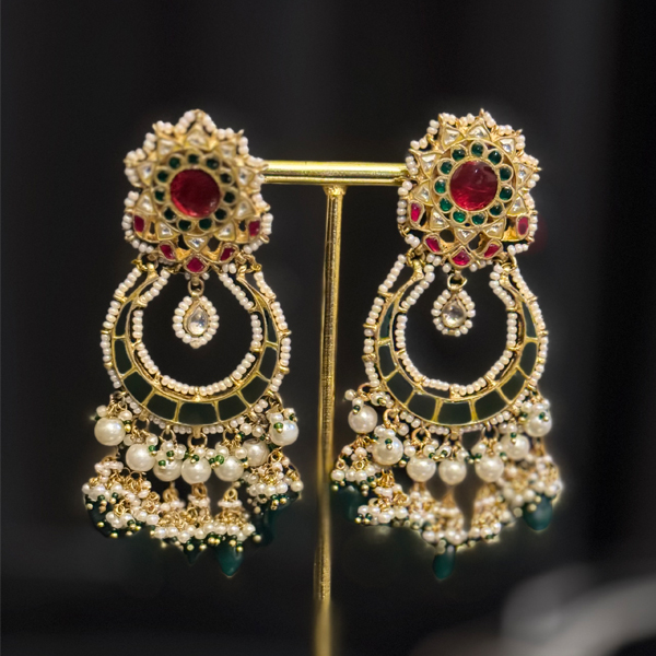 Kundan Chand Bali Earring A Classic Style Of Indian Traditional Kundan Chand Bali Earring A Classic Style Of Indian Traditional