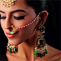 Let the Mesmerizing Dual Ruby green Style Kundan Jewellery do the Talking