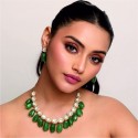 Elegant Mossanite Single Line Necklace Set