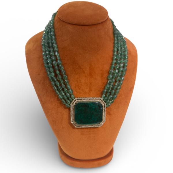 Royal Emerald Beads Groom mala 