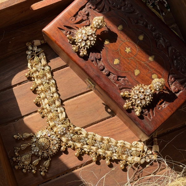 Handcrafted Traditional Antique Necklace & Earrings Set