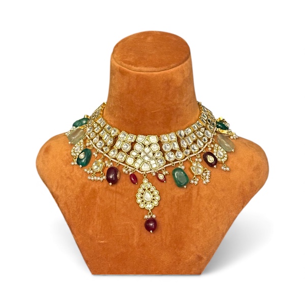 Royal Kundan Bridal Jewelry Set – Gold Finish