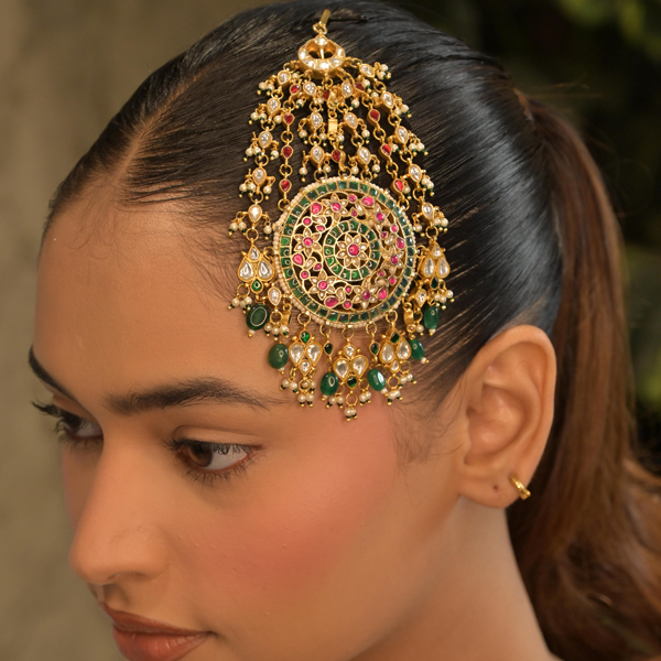 Regal Ruby & Emerald Kundan Passa