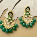 Timeless Beauty: The Classic Polki  Meenakari Kundan Earrings