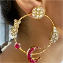 Traditional Kundan Earrings Available in three Colours