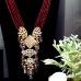 Captivating Gold Plated Maroon Onyx Neckpiece that will Capture Your Attention at Once